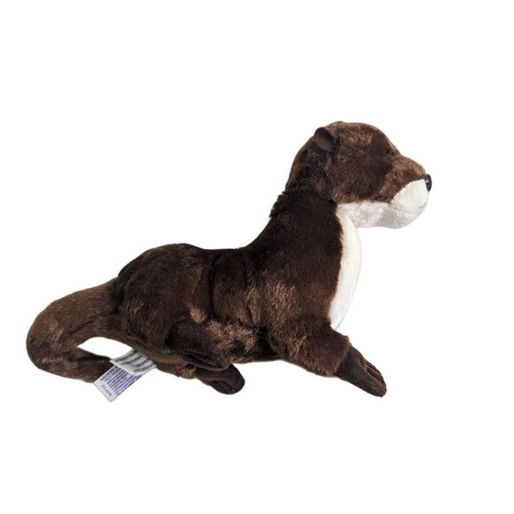 Aurora Sea Otter Plush Stuffed Animal 11" Long Brown toy zoo Aquarian - Picture 4 of 8